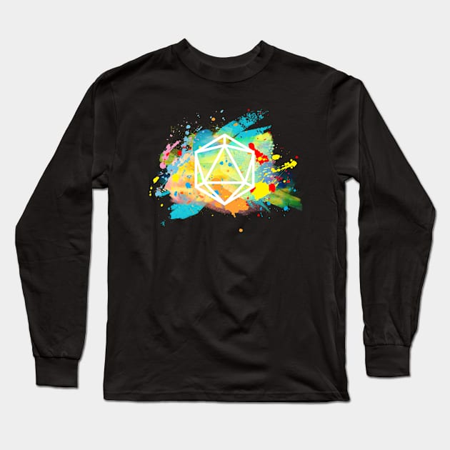 Possibilities (White d20) Long Sleeve T-Shirt by Rainy Afternoon